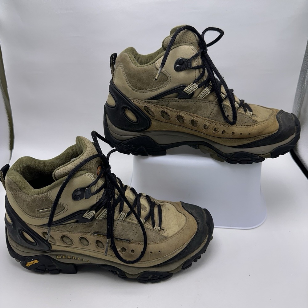MERRELL Pulse II Waterproof Leather Hiking Outdoors Work Mid Boots Mens Size 8 - Picture 6 of 9
